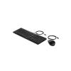 HP 225 - Tastatur-und-Maus-Set - beidhändig, 3-Zonen-Layout, Standard-Tastenweg - 100% - full size - USB - QWERTY - International Englisch - Schwarz