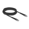 Delock USB 2.0 Kabel USB-C Stecker zu Stecker mit verlängertem Knickschutz 60 W 3 m
