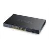 Zyxel XGS1935 Series XGS1935-28HP - Switch - verwaltet - L3 Lite - Smart - 24 x 10 / 100 / 1000 (PoE) + 4 x 10 Gigabit SFP+ (Uplink) - an Rack montierbar - PoE+ (375 W) - für Zyxel DAC10G-1M v2, DAC10G-3M v2, SFP10, SFP-1000, SFP-BX1310-10, SFP-BX1550, S