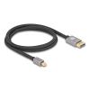 Delock Mini DisplayPort zu DisplayPort Kabel 8K 60 Hz 1 m grau Metall ohne Einrastfunktion