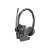 Poly Savi 8220 - Savi 8200 series - Headset - On-Ear - DECT / Bluetooth - kabellos - Adapter USB-A via Bluetooth - Schwarz - Zoom Certified, UC-zertifiziert - Replaces Poly SKU 209215-02