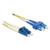 Delock - Netzwerkkabel - LC Duplex (M) zu SC (M) - 3 m - 2 mm - Glasfaser - Duplex - 9 / 125 Mikrometer - G.657.A1 / OS2 - halogenfrei - Gelb