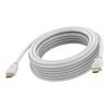 3 m HDMI-Kabel - 8k bei 60 Hz - HDMI-Version 2.1 - 48 Gbps - doppelt abgeschirmt - vergoldete Stecker - HDMI (m) zu HDMI (m) - Außendurchmesser 7,3 mm - 28 AWG - weiß
