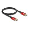 Delock DisplayPort Kabel 8K 60 Hz 1 m rot Metall