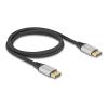 Delock DisplayPort Kabel 16K 60 Hz 1 m silber Metall