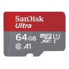 SanDisk Ultra - Flash-Speicherkarte (microSDXC-an-SD-Adapter inbegriffen) - 64 GB - A1 / UHS-I U1 / Class10 - microSDXC UHS-I
