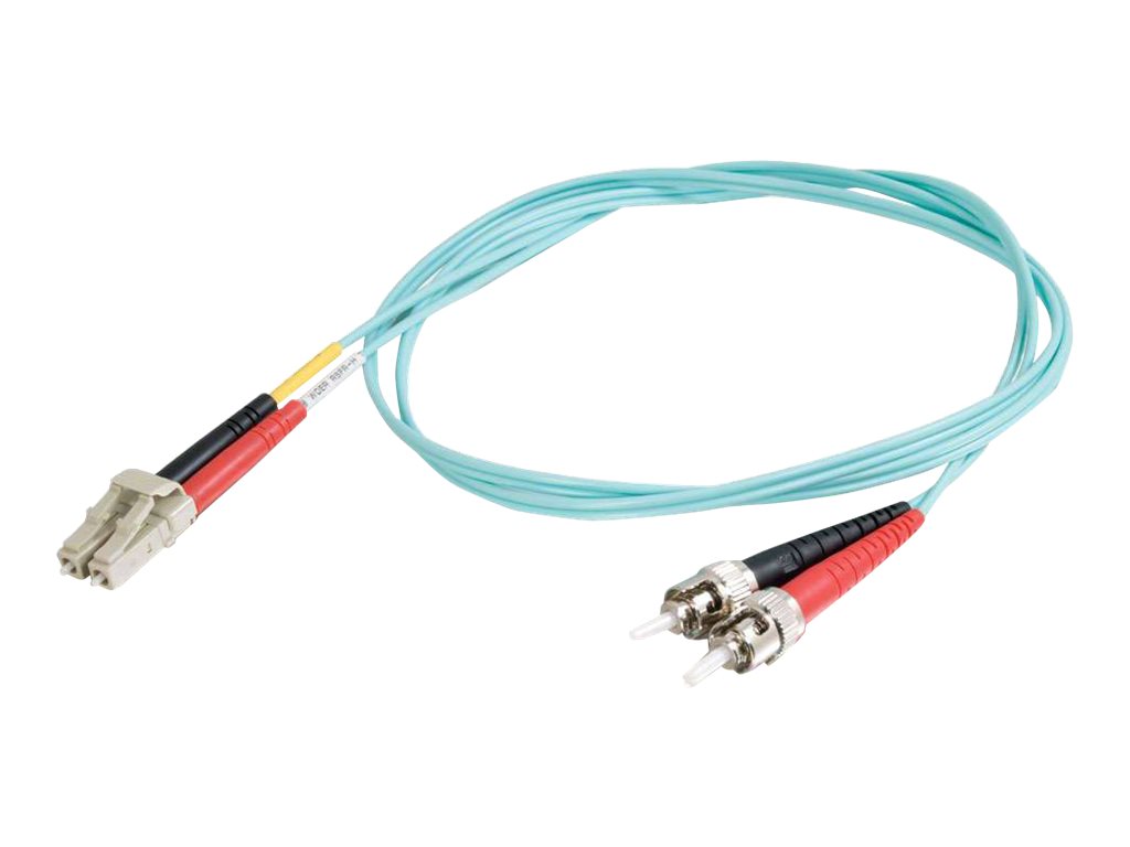 C2G LC-ST 10Gb 50 / 125 OM3 Duplex Multimode PVC Fiber Optic Cable (LSZH) - Netzwerkkabel - ST multi-mode (M) zu LC Multi-Mode (M) - 5 m - 5 m - Glasfaser - Duplex - 50 / 125 Mikrometer - OM3 - halogenfrei - Aquamarin