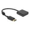 Delock Adapter DisplayPort 1.2 Stecker zu HDMI Buchse 4K Aktiv schwarz
