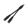 StarTech.com 3,5mm Klinke Y-Splitter Kabel - Headset Splitter - Audio-Splitter - mini-phone stereo 3.5 mm männlich zu mini-phone stereo 3.5 mm weiblich - 20 cm - Schwarz - für P / N: MU15MMS, MU6MMS