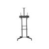 Neomounts by Newstar Mobile Floor Stand incl. AV- and cam shelf (height adjustable: 128,5-145 cm) / Black