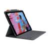 Logitech Slim Folio - Tastatur und Foliohülle - kabellos - Bluetooth LE - QWERTY - Spanisch - Oxford Gray - für Apple 10.9-inch iPad (10. Generation)