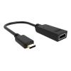 USB-C-zu-HDMI-Adapter - wird in USB-C eingesteckt und hat eine HDMI-Buchse in voller Größe - maximale Auflösung 8k 60 Hz - USB-C 3.2 (m) zu HDMI (f) - Treiber im Adapter integriert - schwarz