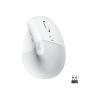 Logitech Lift Vertical Ergonomic Mouse - Vertikale Maus - ergonomisch - optisch - 6 Tasten - kabellos - Bluetooth, 2.4 GHz - Logitech Logi Bolt USB-Receiver - Off-White