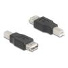 Delock - USB-Adapter - USB Typ B (M) zu USB (W) - USB 2.0 - Schwarz