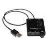 StarTech.com USB Audio Adapter - Externe USB Soundkarte mit SPDIF Digital Audio mit 2x 3,5mm Klinke - USB auf Audio Konverter - Schwarz - Soundkarte - 24-Bit - 96 kHz - Stereo - USB 2.0 - für P / N: MU15MMS, MU6MMS