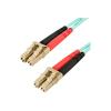 StarTech.com Aqua OM4 Duplex Multimode Fiber - 16 ft / 5m - 100 Gb - 50 / 125 - OM4 Fiber - LC to LC Fiber Patch Cable (450FBLCLC5) - Netzwerkkabel - LC Multi-Mode (M) zu LC Multi-Mode (M) - 5 m - Glasfaser - Duplex - 50 / 125 Mikrometer - OM4 - Aquamari
