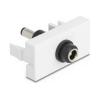 Delock - Easy 45 - Einrastmodul - DC 5,5 x 2,1 mm (weiblich) - 1 Steckdose - 1 Modul - weiß