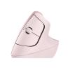Logitech Lift Vertical Ergonomic Mouse - Vertikale Maus - ergonomisch - optisch - 6 Tasten - kabellos - Bluetooth, 2.4 GHz - Logitech Logi Bolt USB-Receiver - rosé