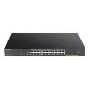 D-Link DGS 1250-28XMP - Switch - L3 Lite - Smart - 24 x 10 / 100 / 1000 (PoE) + 4 x 10 Gigabit SFP+ - an Rack montierbar - PoE (370 W)