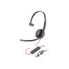 Poly Blackwire 3210 - Blackwire 3200 Series - Headset - On-Ear - kabelgebunden - USB-C - Schwarz - UC-zertifiziert, Zertifiziert für Skype für Unternehmen, Cisco Jabber Certified, Avaya Certified - Replaces Poly SKU 209748-22