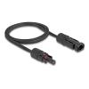 Delock DL4 Solar Flachbandkabel Stecker zu Buchse 1 m schwarz