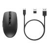 HP 715 - Maus - mehrere Geräte, wiederaufladbar - 7 Tasten - kabellos, kabelgebunden - Bluetooth 3.0, 2.4 GHz - kabelloser Empfänger (USB) - Schwarz