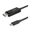 StarTech.com 1m USB-C auf DisplayPort-Kabel - 8K - bidirektional - DisplayPort-Kabel - USB-C (M) zu DisplayPort (W) - USB 3.1 / Thunderbolt 3 / DisplayPort 1.4 - 1 m - aktiv, 8K UHD (7680 x 4320) Unterstützung - Schwarz