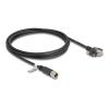 Delock M12 Kabel X-kodiert 8 Pin Buchse zu RJ45 Stecker mit Schrauben Cat.6A S / FTP 2 m schwarz