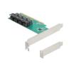 Delock - Speicher-Controller - Gabelung - U.2 NVMe - Low-Profile - PCIe 4.0 x16