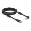 Delock USB 5 Gbps Kabel Typ-A Stecker zu Typ-B Stecker 90° rechts gewinkelt 5 m