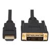 Eaton Tripp Lite Series HDMI to DVI Adapter Cable (HDMI to DVI-D M / M), 6 ft. (1.8 m) - Adapterkabel - DVI-D männlich zu HDMI männlich - 1.8 m - Doppelisolierung - Schwarz