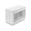 Delock - Easy 45 - socket-outlet housing - surface-mounted housing, IP55, waterproof - 4 modules - Grau