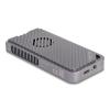 Delock - Speichergehäuse - 40 Gbps, Gaming-Stil, mit LED und Lüfter, werkzeugfrei - M.2 - M.2 NVMe Card - USB4, Thunderbolt 4, Thunderbolt 3 - Silber
