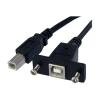 1ft Panel Mount USB B to B Cable - F / M