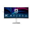 Philips 34B2U5600C - 5000 Series - LED-Monitor - gebogen - USB - 86.36 cm (34") - 3440 x 1440 WQHD @ 120 Hz - VA - 300 cd / m² - 4000:1 - 4 ms - 2xHDMI, DisplayPort, USB-C - Lautsprecher - holzkohlefarben