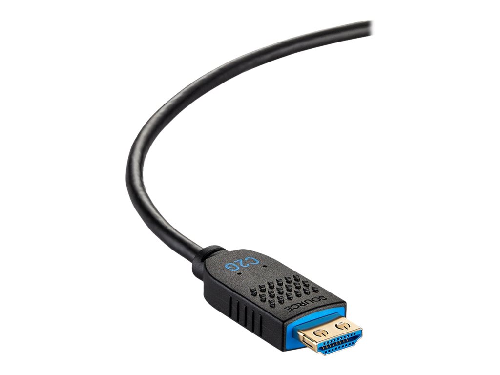 C2G 125ft (38.1m) C2G Performance Series High Speed HDMI Active Optical Cable (AOC) - 4K 60Hz Plenum Rated - High Speed - HDMI-Kabel - HDMI männlich zu HDMI, 24 pin USB-C - 38.1 m - Schwarz - Plenum, Active Optical Cable (AOC), Support von 4K 60 Hz