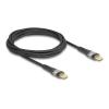 Delock - USB-Kabel - 24 pin USB-C (M) zu 24 pin USB-C (M) - USB 2.0 - 20 V - 5 A - 2 m - unterstützt Power Delivery 3.0, Schnellladen bis 100 W - Schwarz