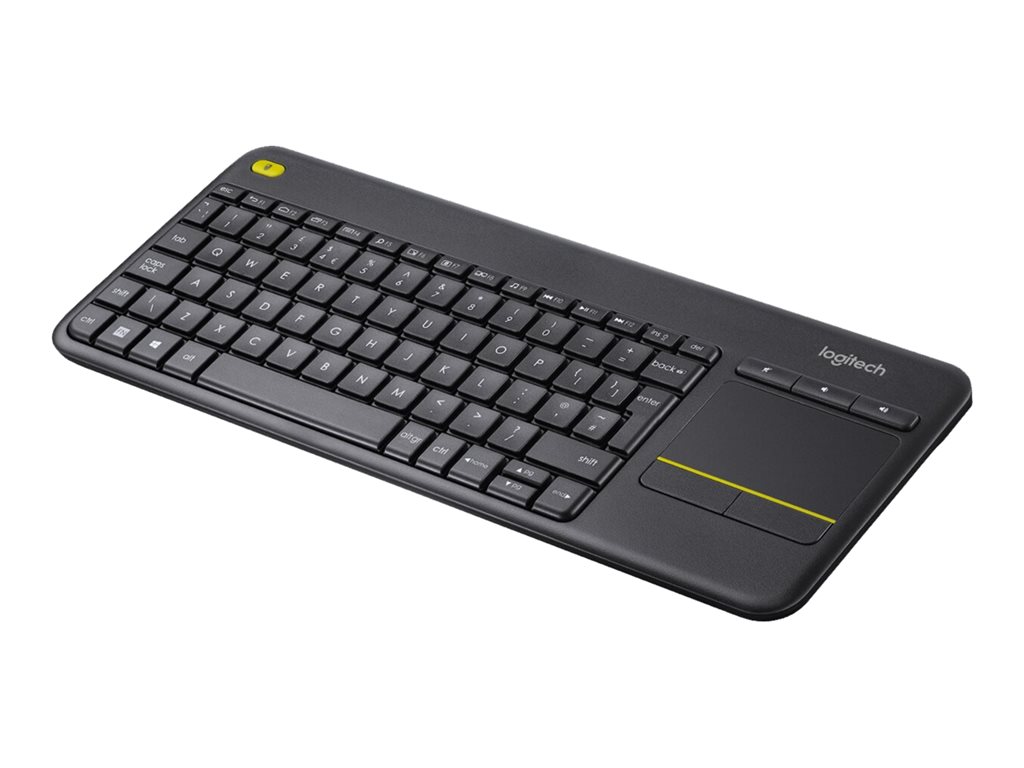 Logitech Wireless Touch Keyboard K400 Plus - Tastatur - kabellos - 2.4 GHz - Spanisch - Schwarz