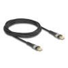 Delock - USB-Kabel - 24 pin USB-C (M) zu 24 pin USB-C (M) - USB 2.0 - 20 V - 5 A - 2 m - unterstützt Power Delivery 3.0, Schnellladen bis 100 W - Schwarz