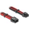 Delock - Spannungsversorgungs-Verlängerungskabel - 8-poliges EPS12V (M) zu 8-poliges EPS12V (4+4) (W) - 3.3 / 5 / 12 V - 30 cm - Rot / Schwarz