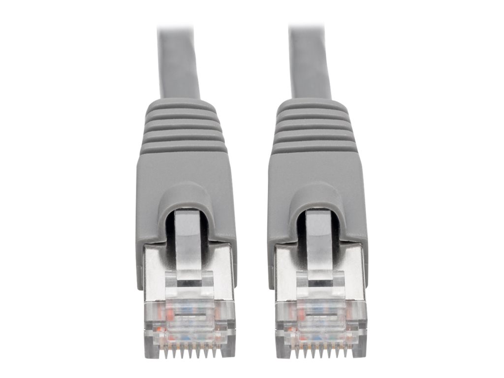 Eaton Tripp Lite Series Cat6a 10G Snagless Shielded STP Ethernet Cable (RJ45 M / M), PoE, Gray, 10 ft. (3.05 m) - Patch-Kabel (DTE) - RJ-45 (M) zu RJ-45 (M) - 3.1 m - STP - CAT 6a - IEEE 802.3af - geformt, ohne Haken, verseilt - Grau