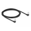 Delock - Netzwerkkabel - RJ-45 (M) nach unten abgewinkelt zu RJ-45 (M) nach unten abgewinkelt - 2 m - 4.5 mm - S / FTP - CAT 6a - halogenfrei, geformt - Schwarz