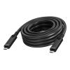 10 m USB-C-Kabel - aktives optisches Kabel - 2 Lanes unterstützen DP 1.4 (16,2 Gbps) und USB 2.0 (480 Mbps) - 4 Lanes unterstützen DP 2.1 (40 Gbps) und USB 3.2 (10 Gbps) - unterstützt PD 60W Ladestrom - verstärkt mit Kevlar - USB-C 3.2 (m) zu USB-C 3