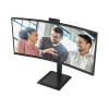 AOC CU34E4CW - LED-Monitor - gebogen - USB - 86.4 cm (34") - 3440 x 1440 UWQHD - VA - 350 cd / m² - 3500:1 - HDR10 - 4 ms - 2xHDMI, DisplayPort - Lautsprecher - Schwarz