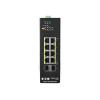 Eaton Tripp Lite series 8-Port Lite Managed Industrial Gigabit Ethernet Switch - 10 / 100 / 1000 Mbps, PoE+ 30W, 2 GbE SFP Slots, -10° to 60°C, DIN Mount - Switch - Smart - 8 x 10 / 100 / 1000 (PoE+) + 2 x 1000Base-X SFP (Uplink) - an DIN-Schiene montierb