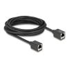Delock - Netzwerkkabel - RJ-45 (W) zu RJ-45 (W) - 5 m - 6 mm - S / FTP - CAT 6a - halogenfrei - Schwarz