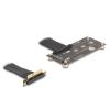 Delock Adapter PCIe 3.0 x4 Stecker 90 grad gewinkelt zu M.2 Key M Buchse mit Kabel 10 cm