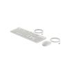 HP 225 - Tastatur-und-Maus-Set - beidhändig, 3-Zonen-Layout, Standard-Tastenweg - 100% - full size - USB - QWERTY - International Englisch - Kaschmirweiß