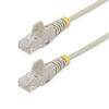 StarTech.com 3 m Cat6-Kabel - Schlankes Cat6-Patchkabel - Grau - Snagless RJ45-Anschlusse - Gigabit-Ethernet-Kabel - 28 AWG - Patch-Kabel - RJ-45 (M) zu RJ-45 (M) - 3 m - CAT 6 - ohne Haken - Grau
