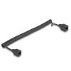 Delock RJ45 Spiralkabel Buchse zu Buchse Cat.5e UTP 0,8 m bis 2 m schwarz